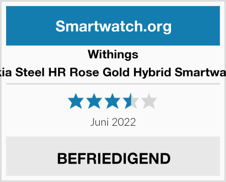 Withings Nokia Steel HR Rose Gold Hybrid Smartwatch  Test